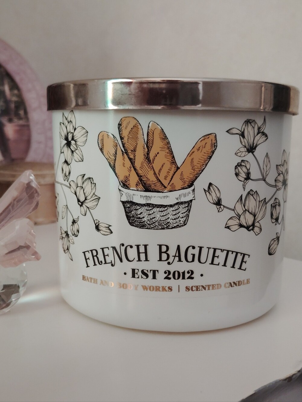 Rare New Bath & Body Works French Baguette 3 Wick Scented Jar Candle